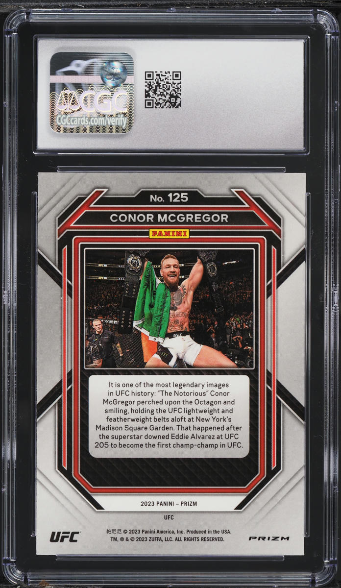 2023 Panini Prizm UFC Ice Conor McGregor #125 CGC 10 GEM MINT