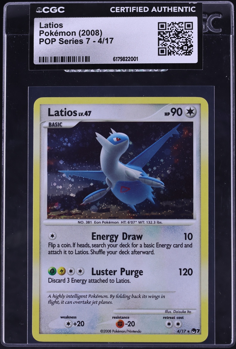 2008 Pokemon POP Series 7 Holo Latios #4 CGC AUTH