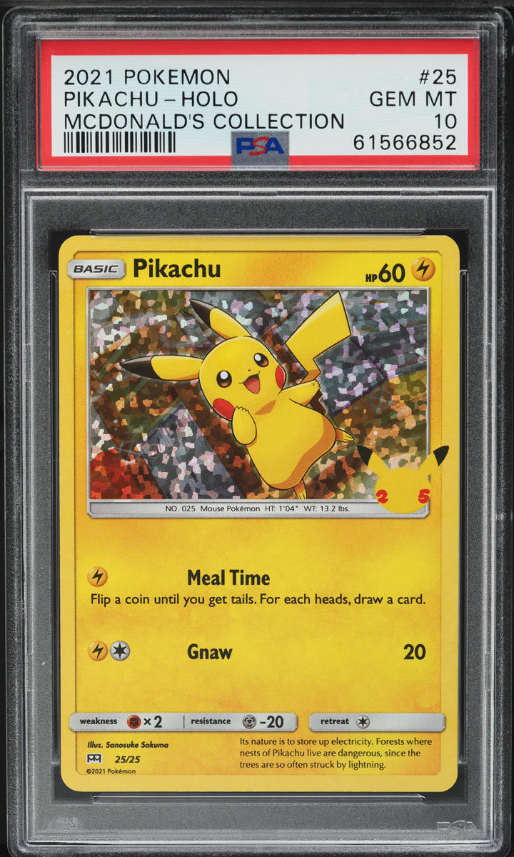 2021 Pokemon SWSH McDonald's Collection Holo Pikachu #25 PSA 9