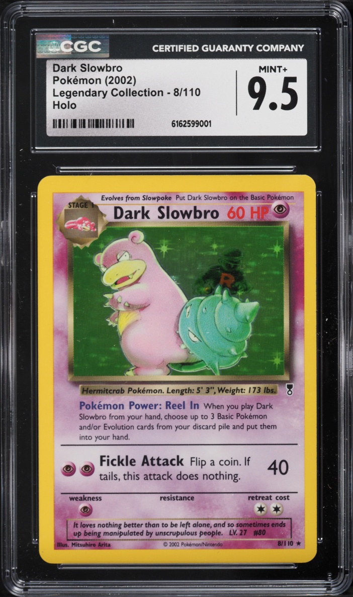 2002 Pokemon Legendary Collection Holo Dark Slowbro #8 CGC 9.5 MINT+