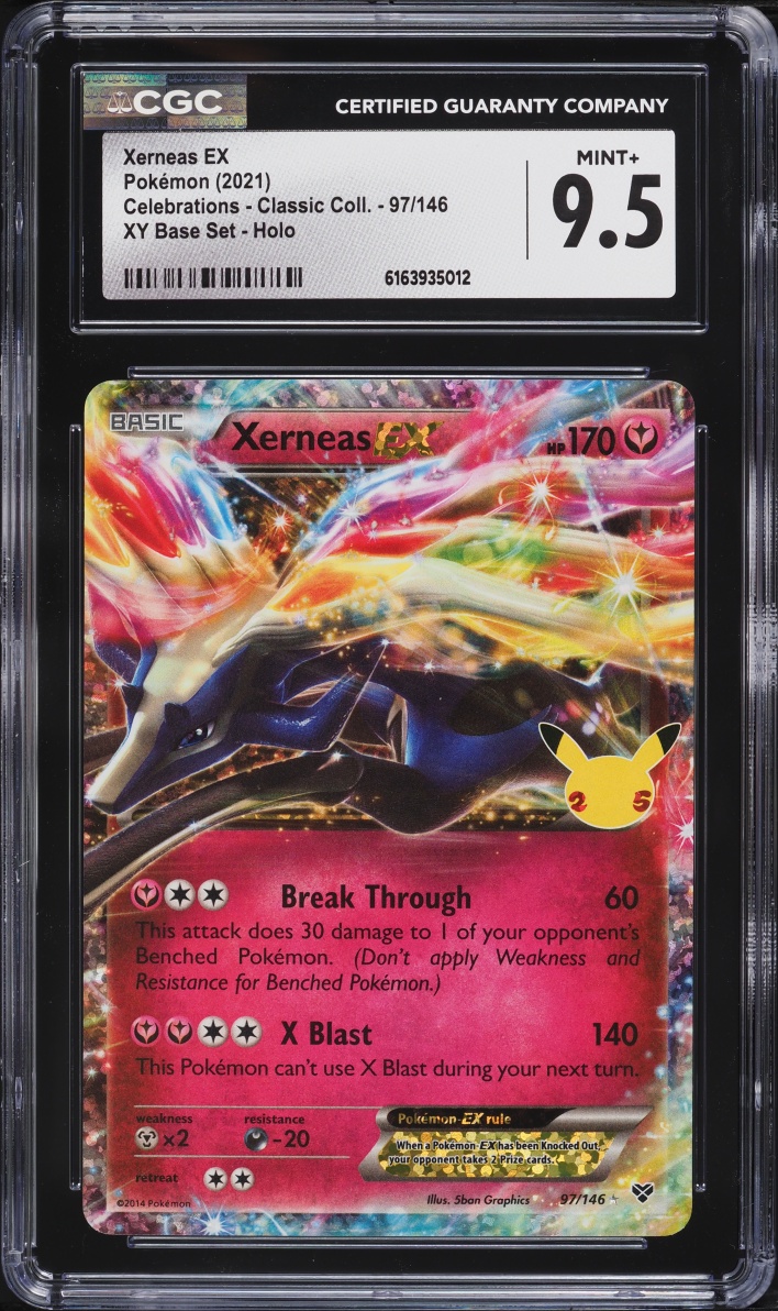 2021 Pokemon Sword & Shield Celebrations Classic Collection Holo Xerneas EX #97 CGC 9.5 MINT+