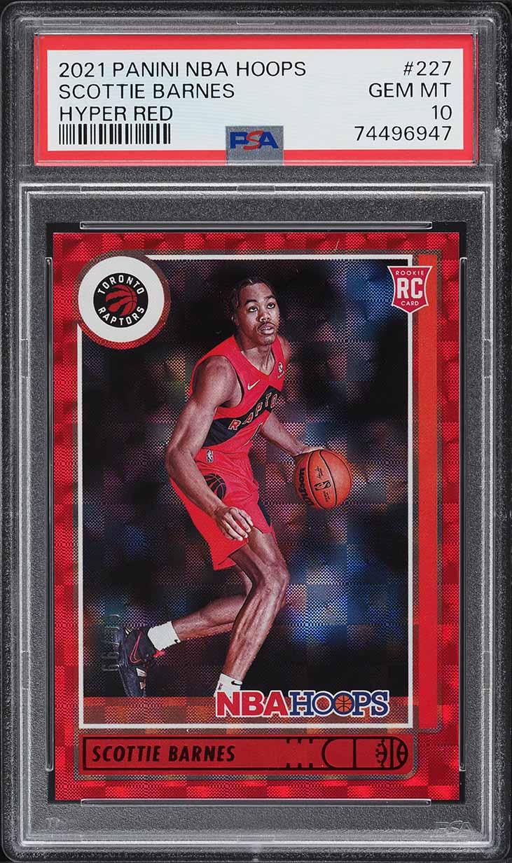 2021 Hoops Hyper Red Scottie Barnes ROOKIE /99 #227 PSA 10 GEM MINT