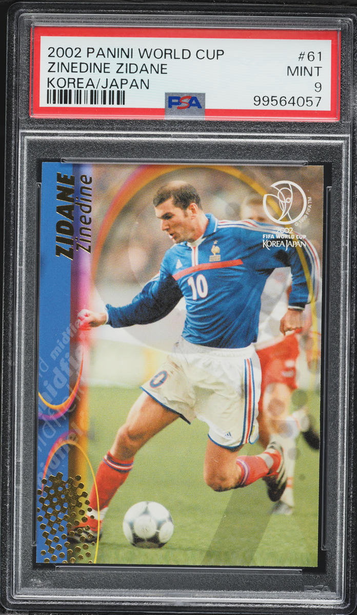 2002 Panini World Cup Korea Japan Zinedine Zidane #61 PSA 9 MINT