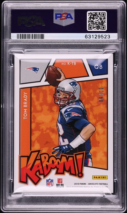 2019 Absolute Kaboom! Gold Tom Brady /10 #K-TB PSA 9 MINT