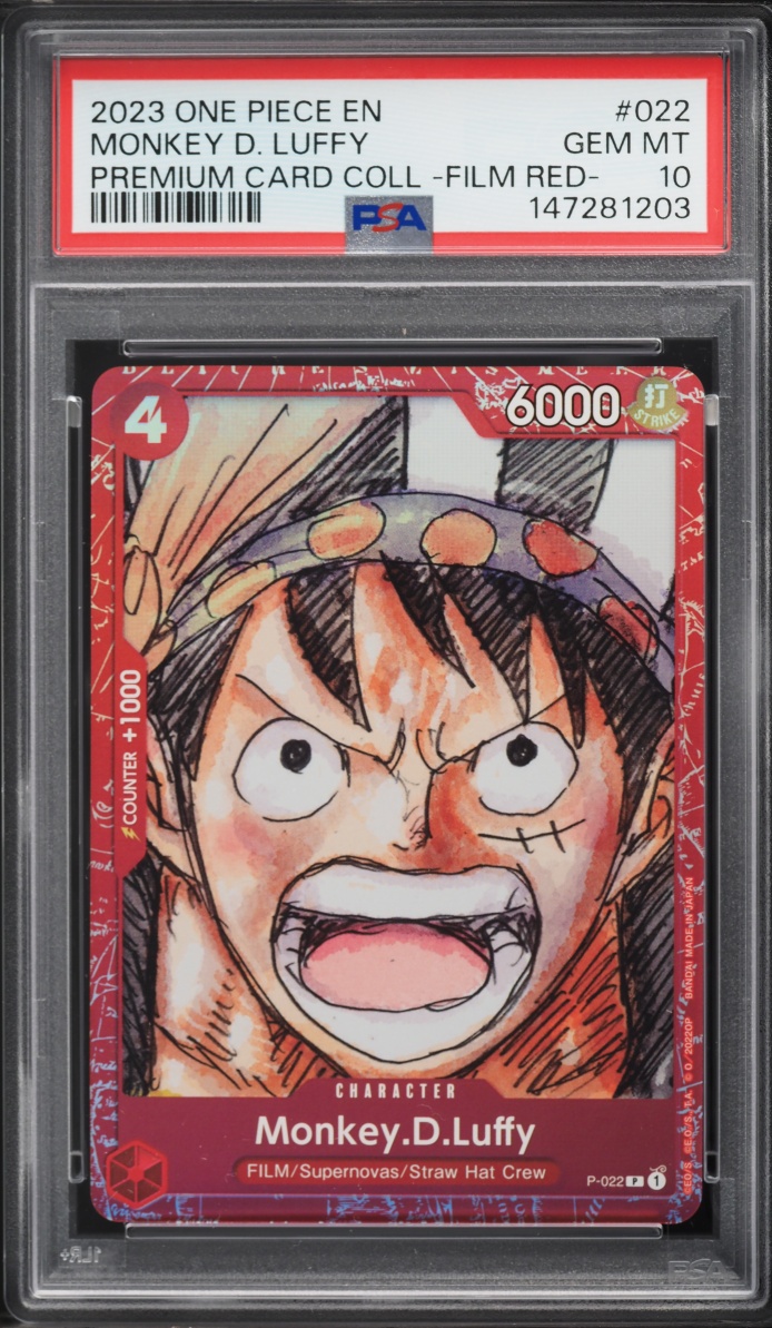 2023 One Piece Premium Collection Film Red Monkey D. Luffy #P-022 PSA 10 GEM MINT
