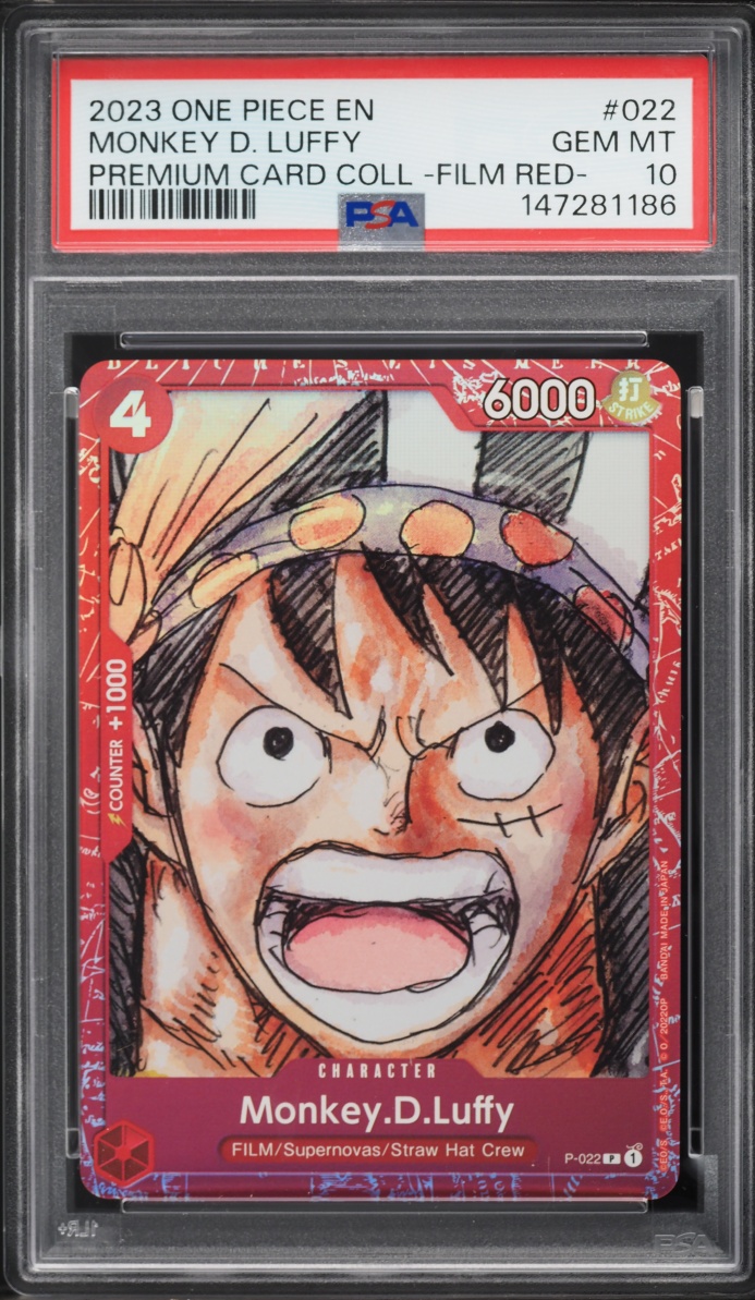 2023 One Piece Premium Collection Film Red Monkey D. Luffy #P-022 PSA 10 GEM MINT