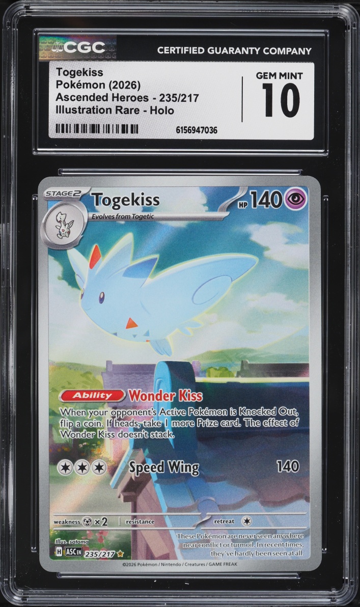 2026 Pokemon Mega Evolution Ascended Heroes IR Togekiss #235 CGC 10 GEM MINT