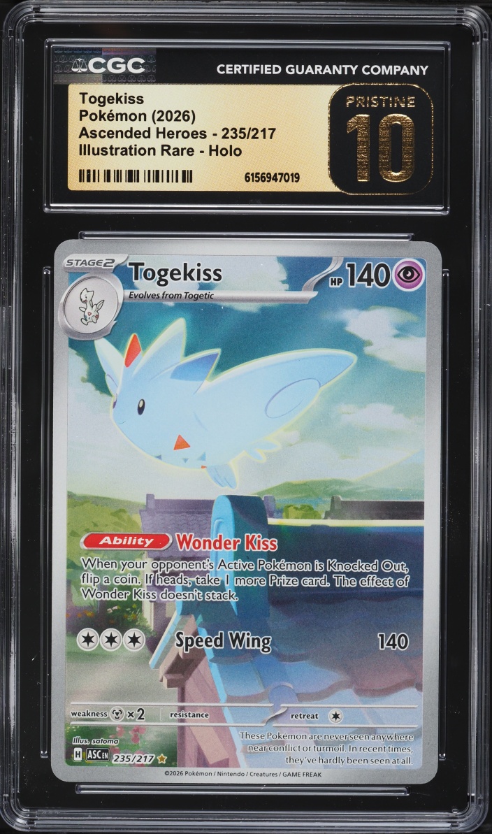 2026 Pokemon Mega Evolution Ascended Heroes IR Togekiss #235 CGC 10 PRISTINE