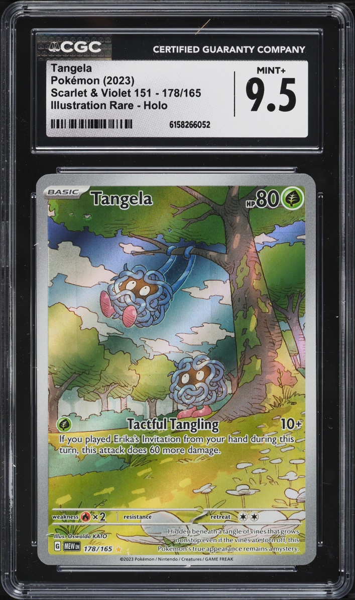 2023 Pokemon Scarlet & Violet 151 IR Tangela #178 CGC 9.5 MINT+