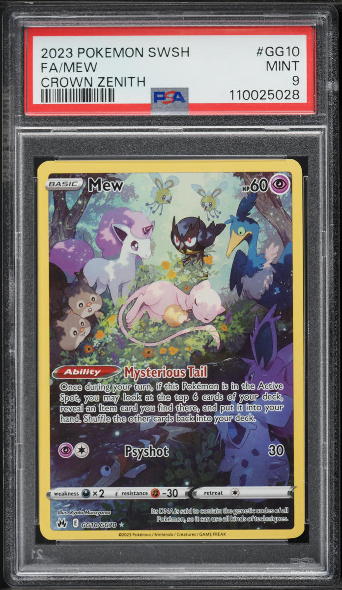 2023 Pokemon Sword & Shield Crown Zenith Alt Art Mew #GG10 PSA 9 MINT