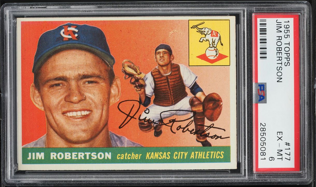 1955 Topps Jim Robertson #177 PSA 6 EXMT
