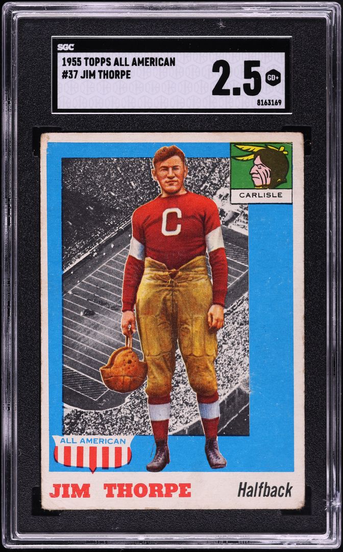 1955 Topps All-American Jim Thorpe #37 SGC 2.5 GD+