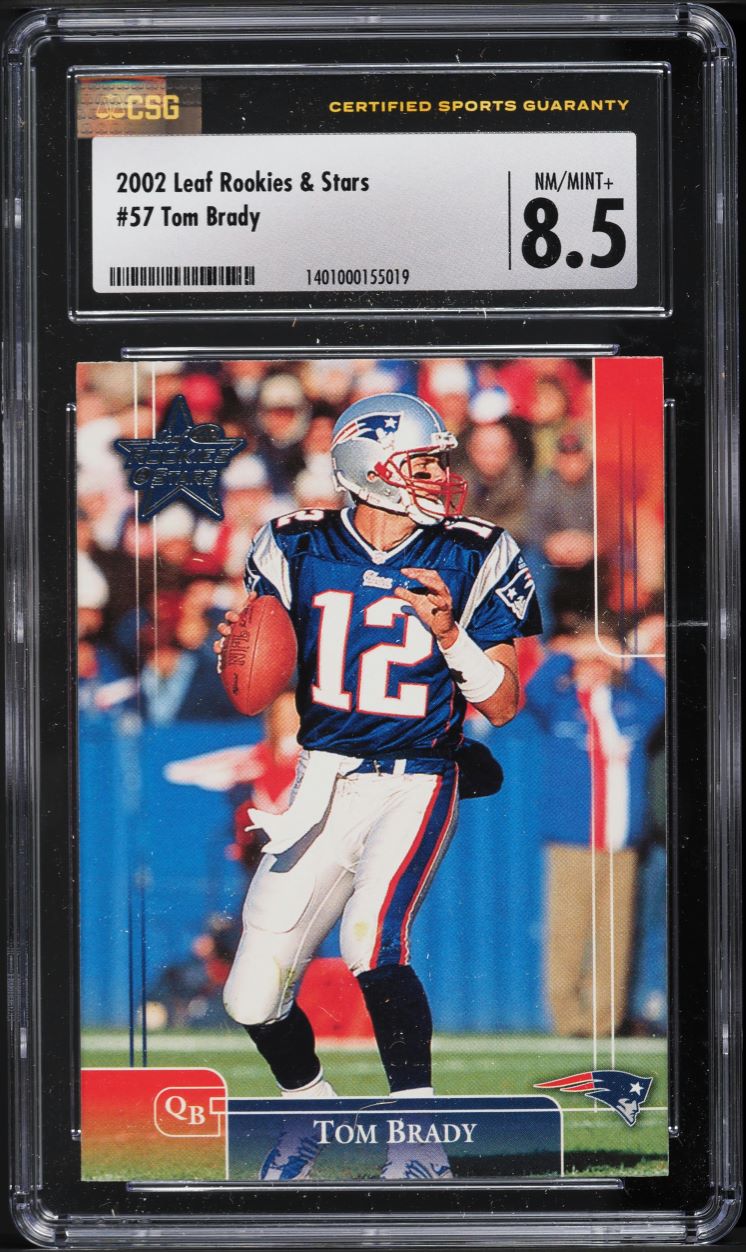 2002 Leaf Rookies & Stars Tom Brady #57 CSG 8.5 NM-MT+