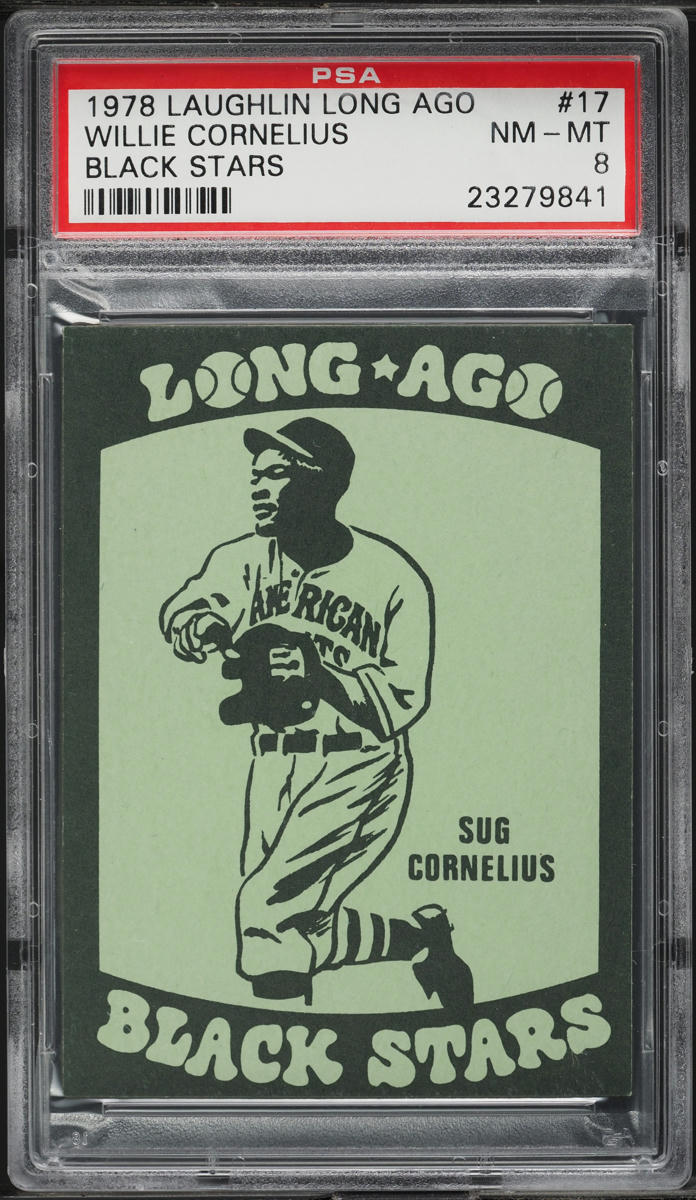 1978 Laughlin Long Ago Black Stars Willie Cornelius #17 PSA 8 NM-MT
