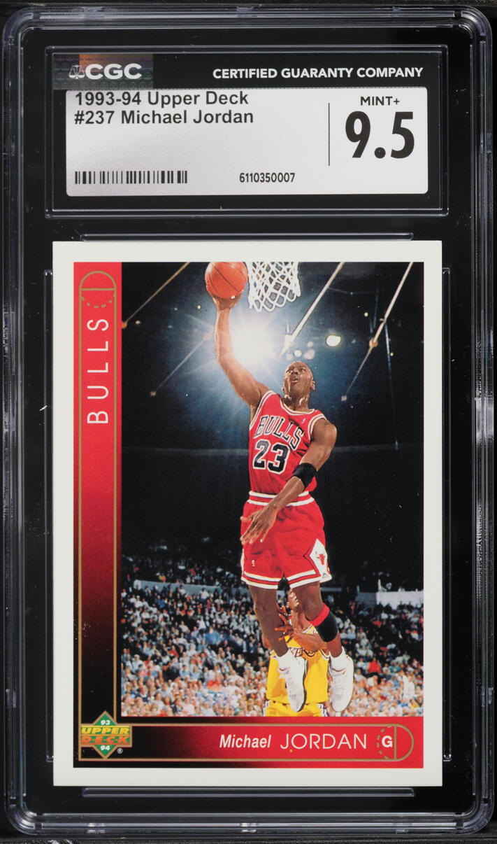 1993 Upper Deck Basketball Michael Jordan #23 CGC 9.5 MINT+