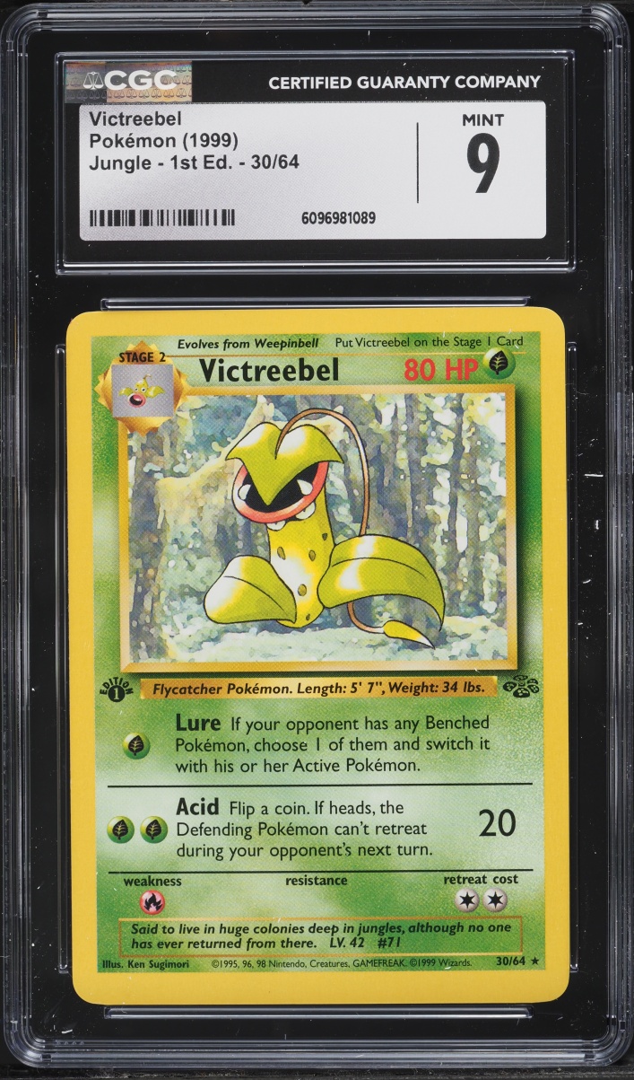 1999 Pokemon Jungle 1st Edition Victreebel #30 CGC 9 MINT