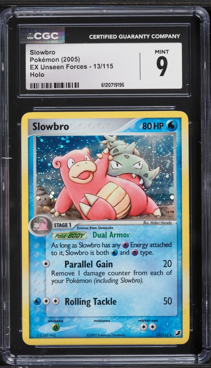 2005 Pokemon EX Unseen Forces Holo Slowbro #13 CGC 9 MINT