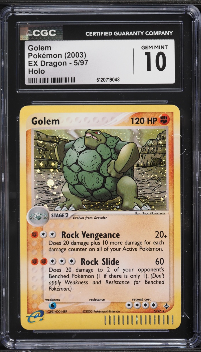 2003 Pokemon EX Dragon Holo Golem #5 CGC 10 GEM MINT