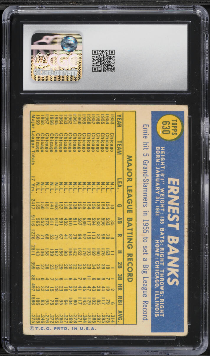 1970 Topps Ernie Banks #630 CGC 3 VG