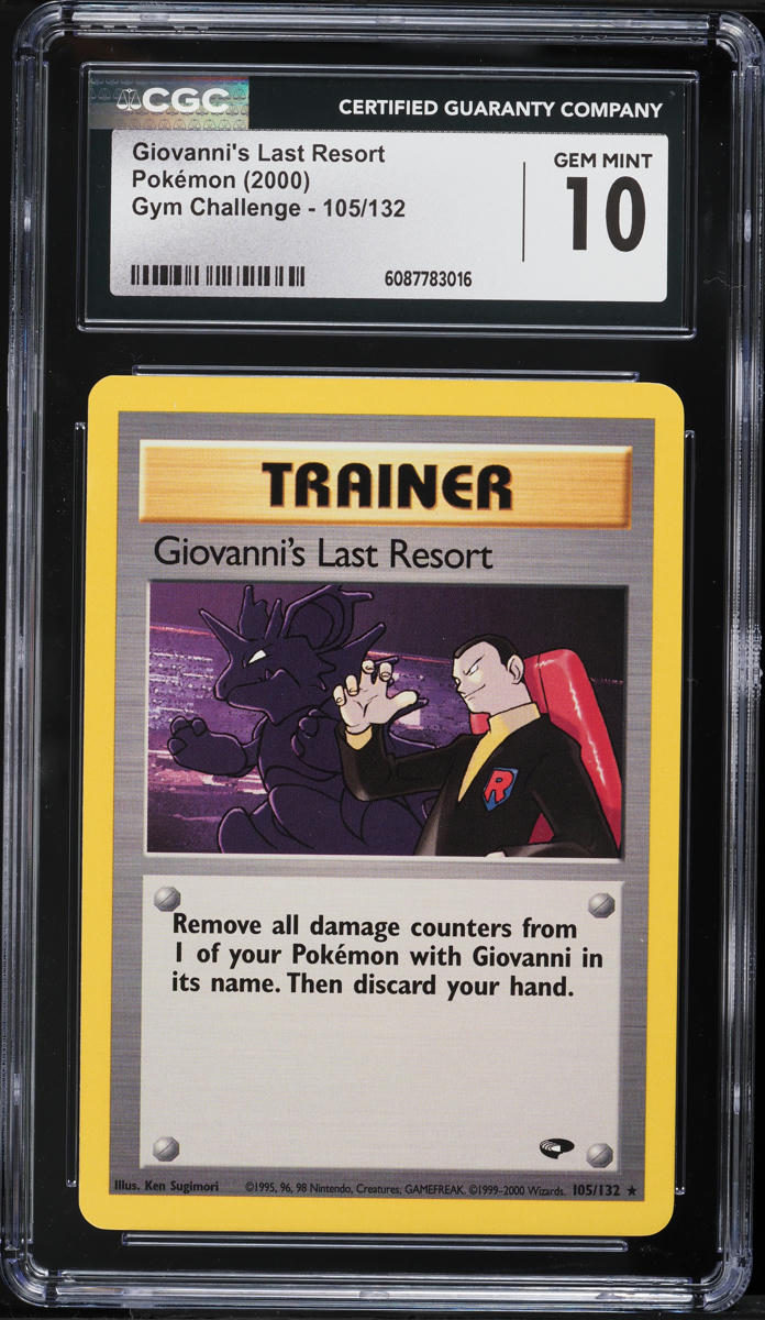 2000 Pokemon Gym Challenge Giovanni's Last Resort #105 CGC 10 GEM MINT