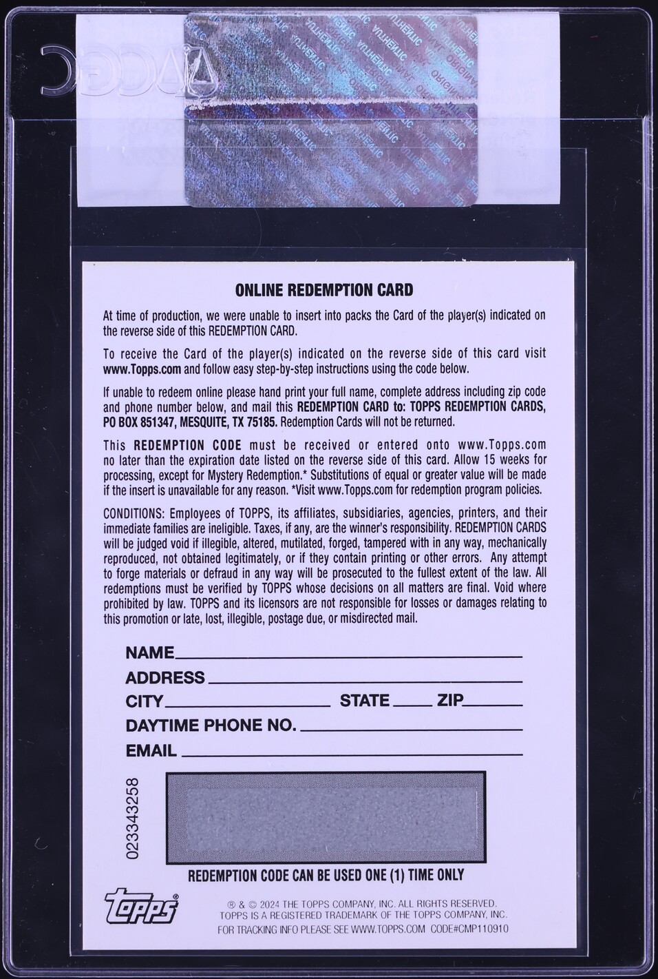 2024 Topps Diamond Icons Gold Paul Skenes ROOKIE CLEAT AUTO 1/1 CGC AUTH