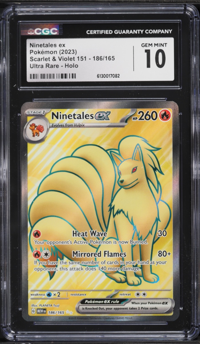 2023 Pokemon Scarlet & Violet 151 Full Art Ninetales ex #186 CGC 10 GEM MINT