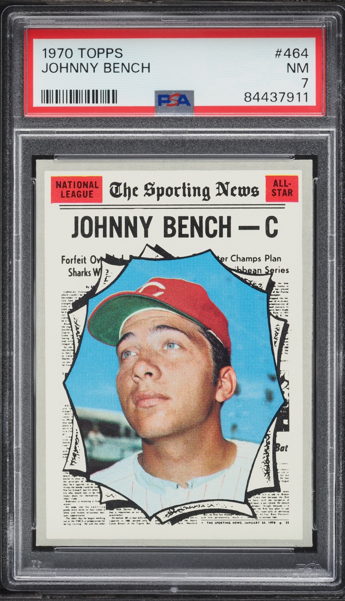 1970 Topps Johnny Bench #464 PSA 7 NRMT