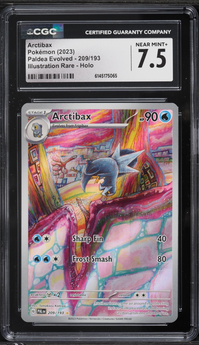 2023 Pokemon Scarlet & Violet Paldea Evolved IR Arctibax #209 CGC 7.5 NRMT+