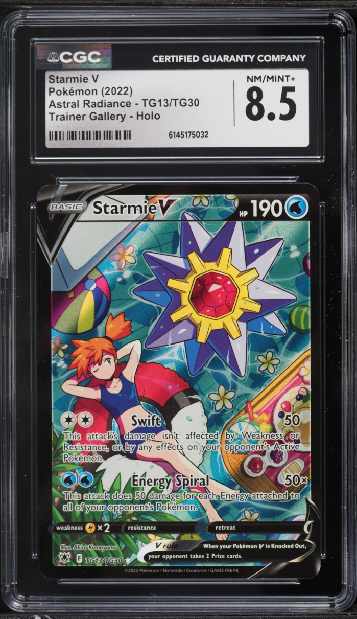 2022 Pokemon Sword & Shield Astral Radiance CHR Starmie V #TG13 CGC 8.5 NM-MT+