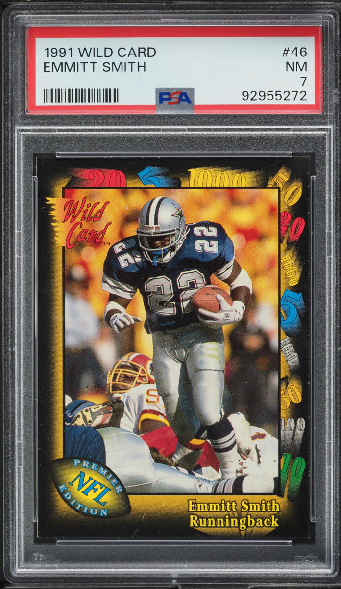 1991 Wild Card Emmitt Smith #46 PSA 7 NRMT