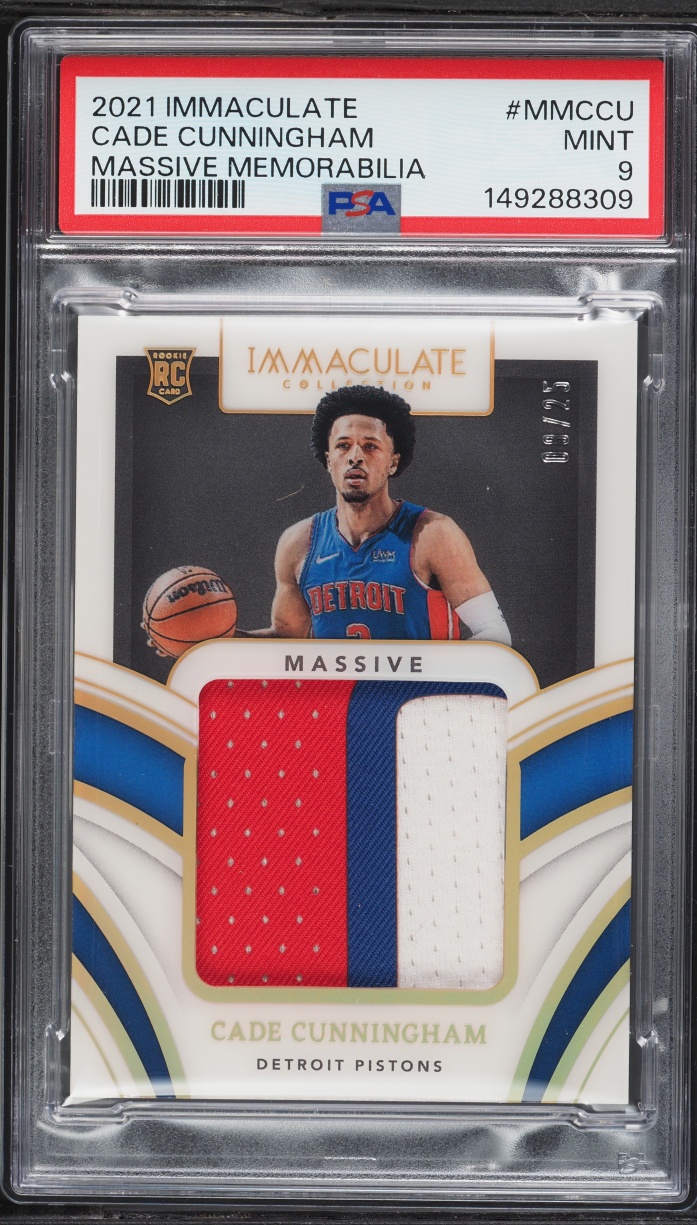 2021 Immaculate Collection Massive Cade Cunningham ROOKIE PATCH /25 #MMCCU PSA 9 MINT