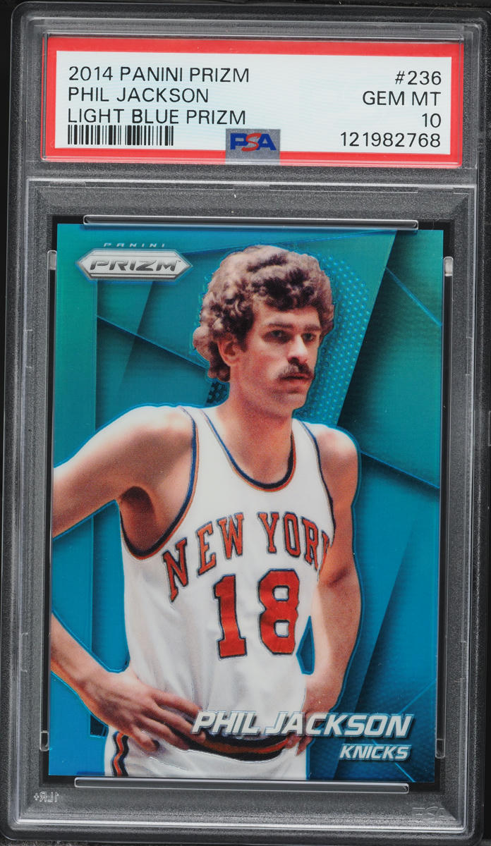 2014 Panini Prizm Light Blue Phil Jackson /49 #236 PSA 10 GEM MINT