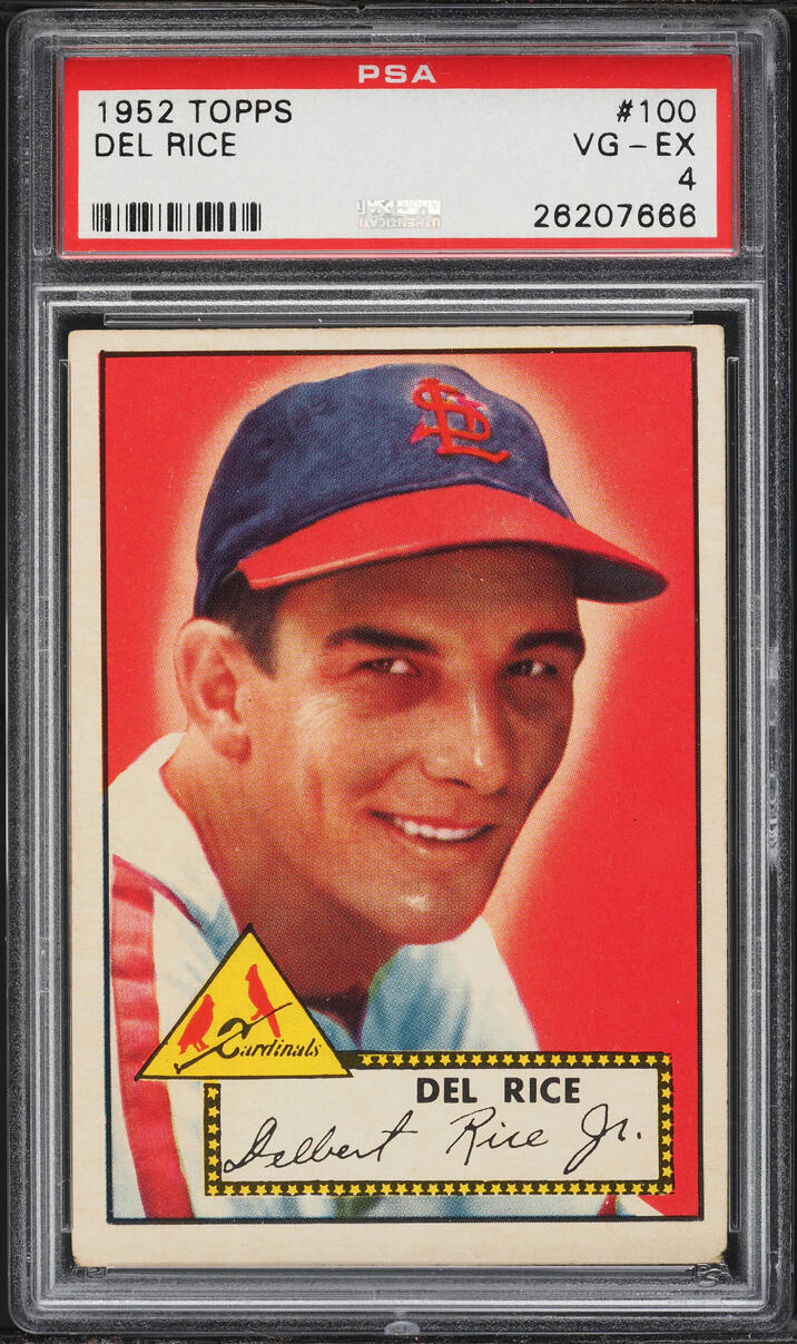 1952 Topps Del Rice #100 PSA 4 VGEX