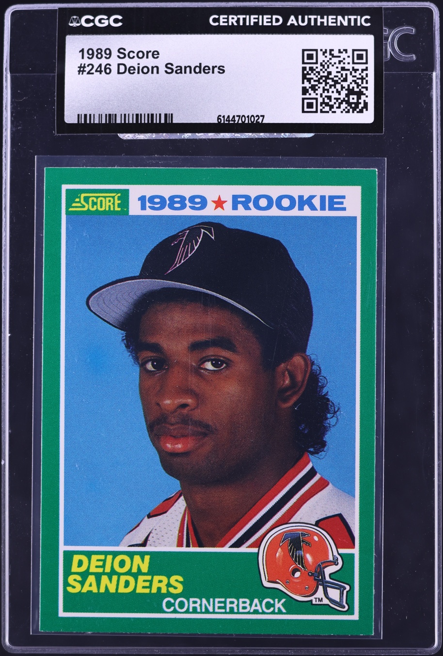 1989 Score Football Deion Sanders ROOKIE #246 CGC AUTH