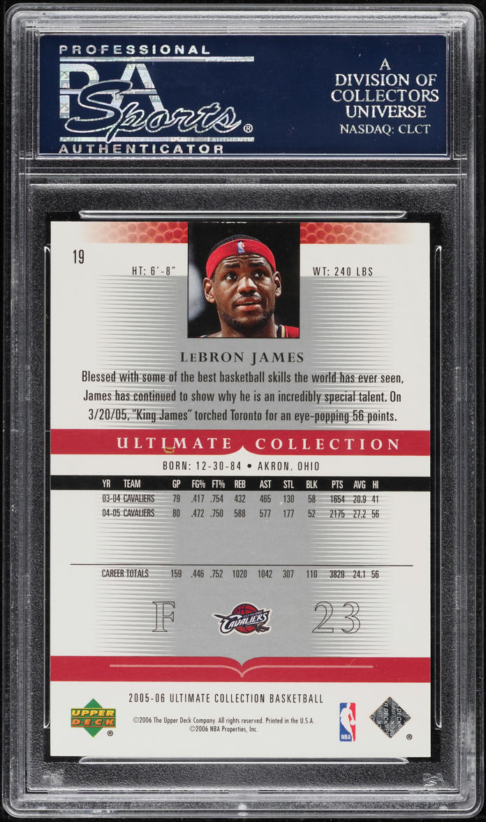 2005 Ultimate Collection Silver LeBron James /25 #19 PSA 10 GEM MINT