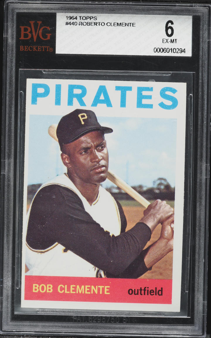 1964 Topps Roberto Clemente #440 BVG 6 EXMT