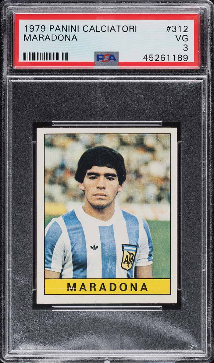 1979 Panini Calciatori Soccer Diego Maradona ROOKIE #312 PSA 3 VG