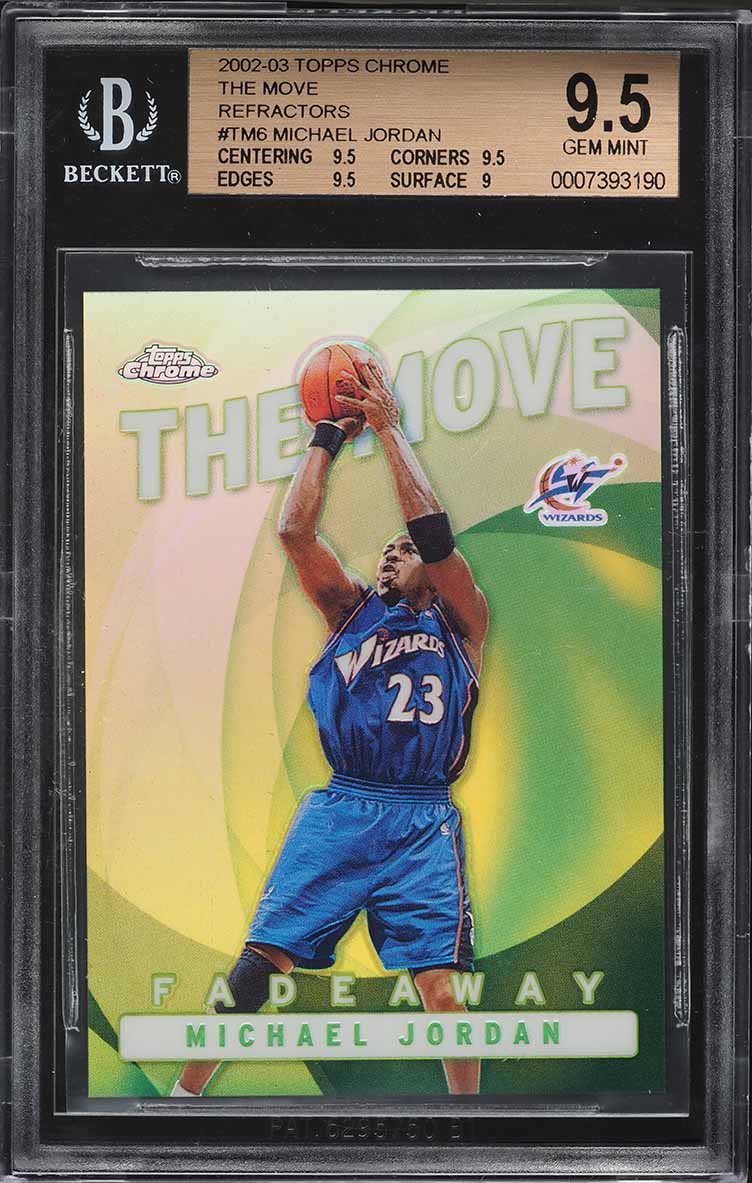 1996 Topps Chrome Refractor Michael Jordan #139 PSA 9 MINT on
