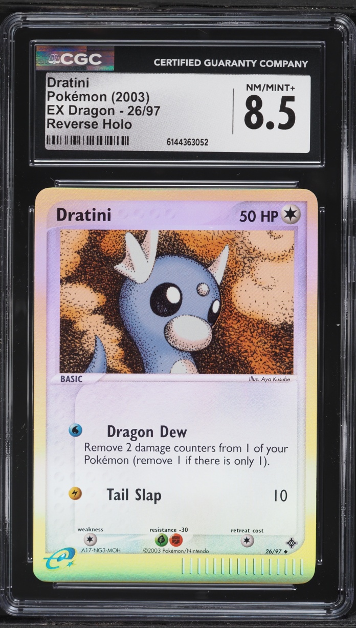 2003 Pokemon EX Dragon Reverse Holo Dratini #26 CGC 8.5 NM-MT+