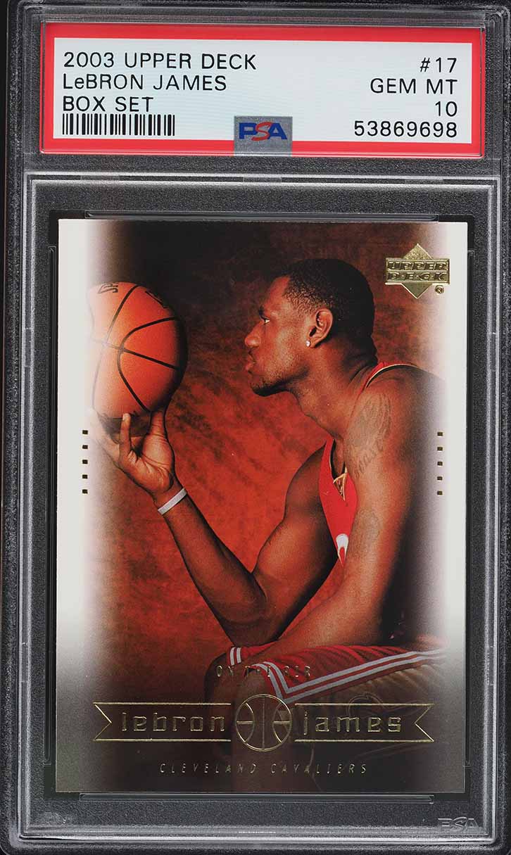 2003 Upper Deck Box Set LeBron James ROOKIE RC #17 PSA 10 GEM MINT - Main Image