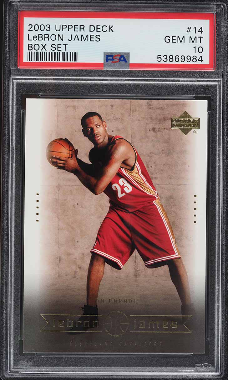 2003 Upper Deck Box Set LeBron James ROOKIE RC #14 PSA 10 GEM MINT - Main Image