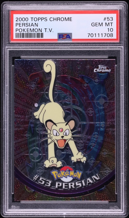 2000 Topps Chrome Pokemon T.V. Persian #53 PSA 10 GEM MINT