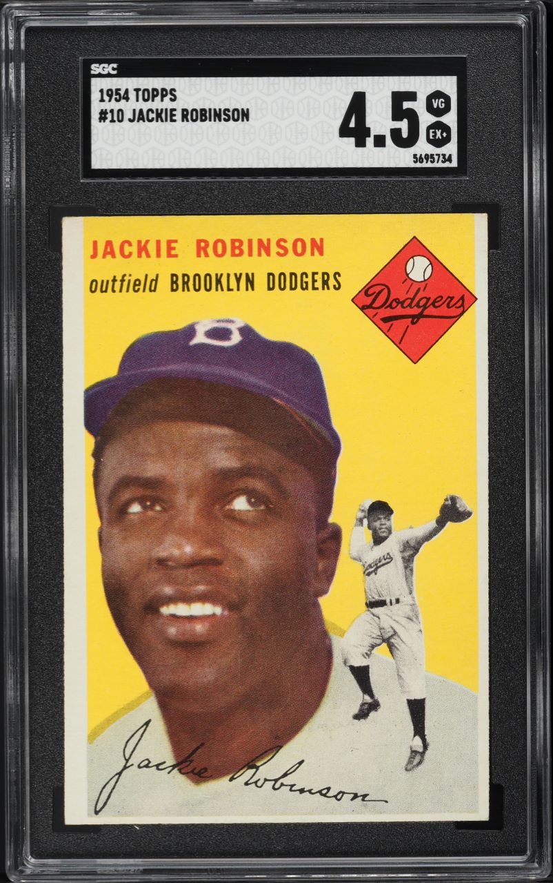 1954 Topps Jackie Robinson #10 SGC 4.5 VGEX+ on Fanatics Collect