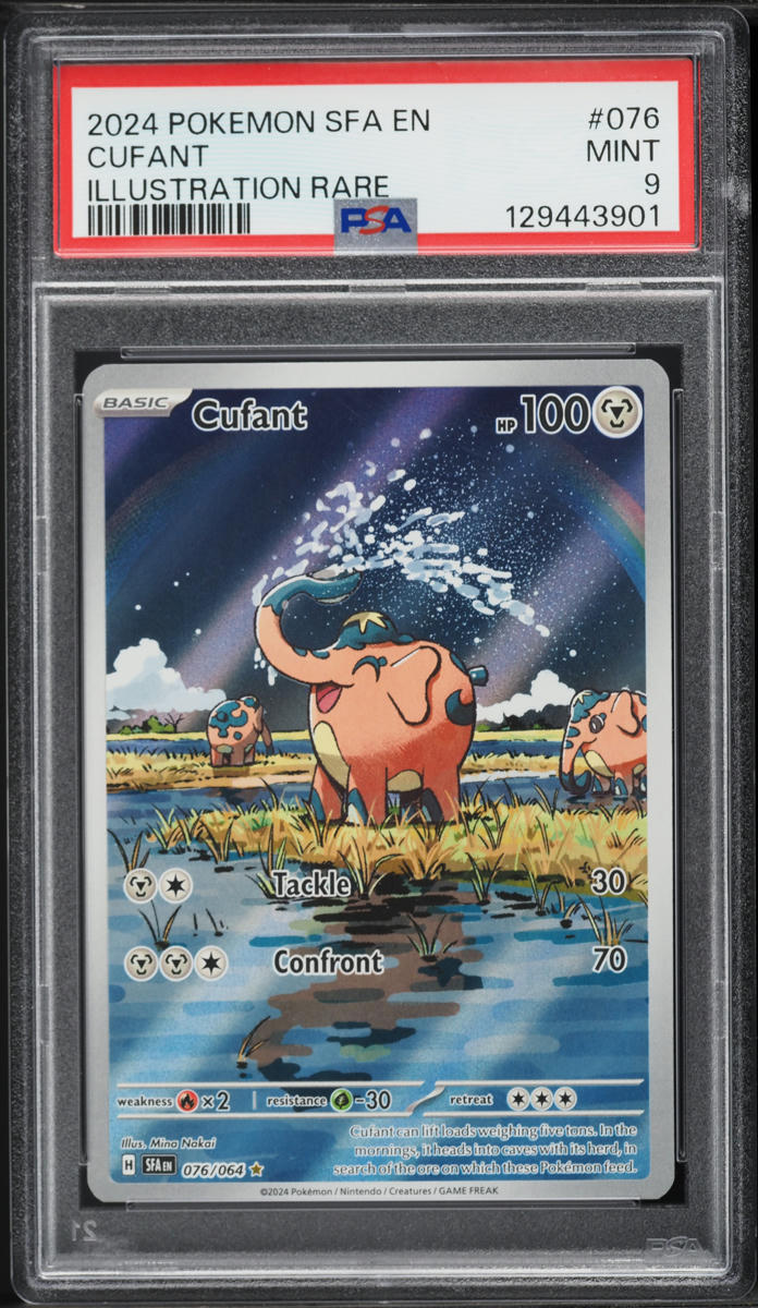 2024 Pokemon Scarlet & Violet Shrouded Fable IR Cufant #76 PSA 9 MINT