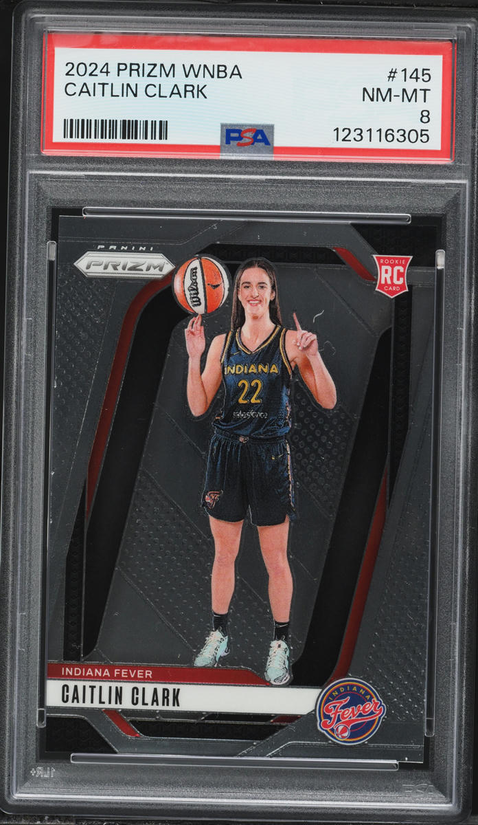 2024 Panini Prizm WNBA Caitlin Clark ROOKIE #145 PSA 8 NM-MT