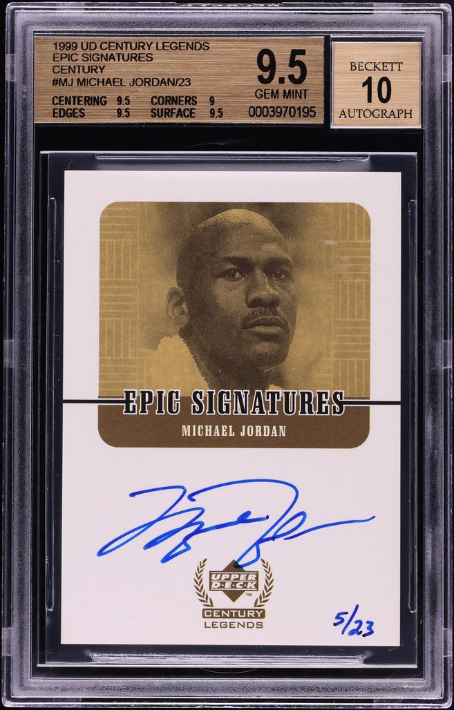 1999 Upper Deck Century Legends Epic Signatures Michael Jordan AUTO /23 #MJ BGS 9.5 GEM MINT