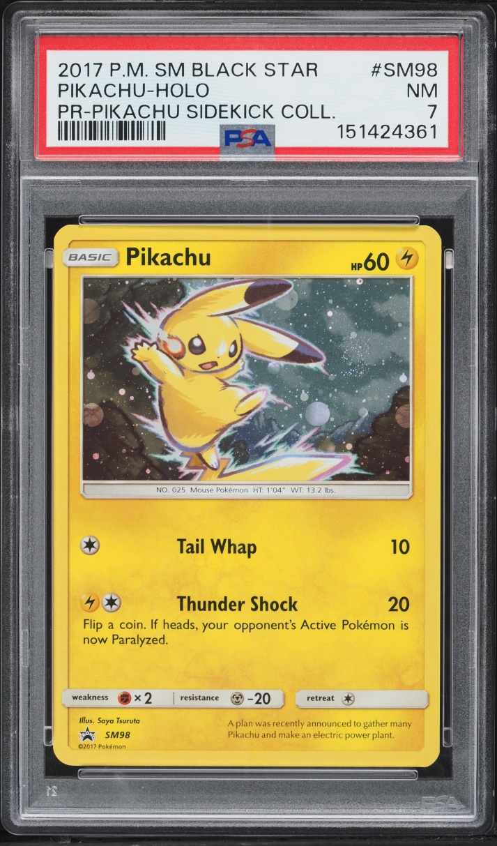 2017 Pokemon Sun & Moon Promo Sidekick Collection Pikachu #SM98 PSA 7 NRMT