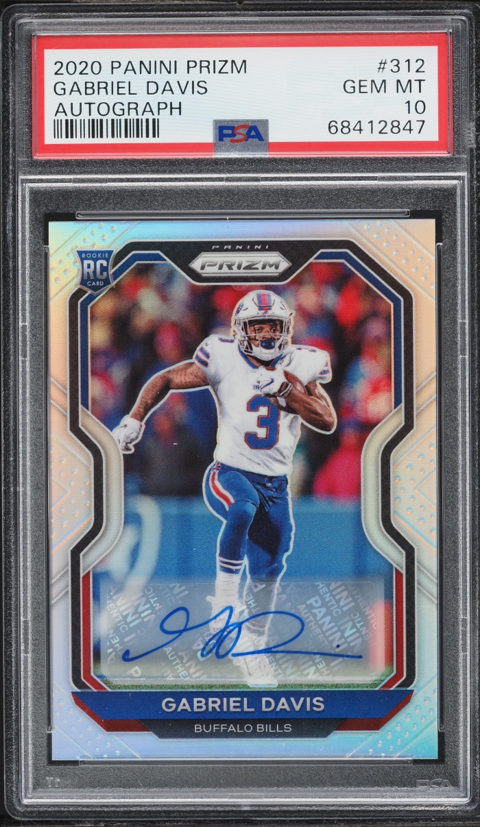 2020 Panini Prizm Gabriel Davis ROOKIE AUTO #312 PSA 10 GEM MINT