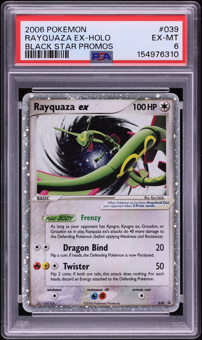 2006 Pokemon Black Star Promo Holo Rayquaza Ex #39 PSA 6 EXMT