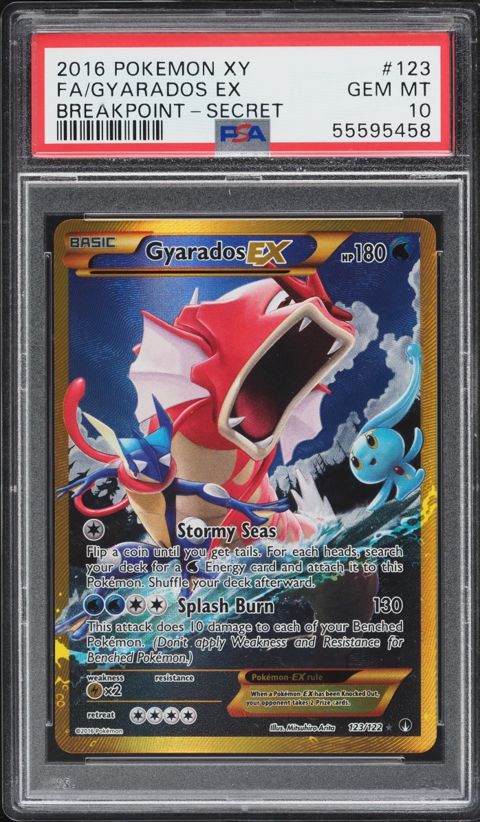 2016 Pokemon XY BREAKpoint Full Art Gyarados EX #123 PSA 10 GEM MINT